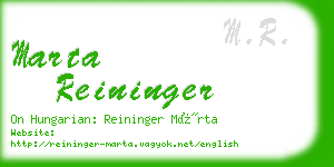 marta reininger business card